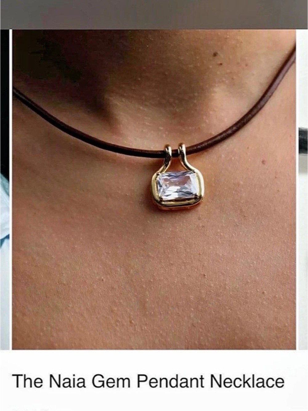The M Naia Gem Pendant Necklace Gold-Tone Pendant Necklace Like New. Worn only o